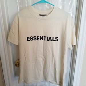 Fear of God Essentials SS20 Boxy T-Shirt Butter Cream FOG Size Small